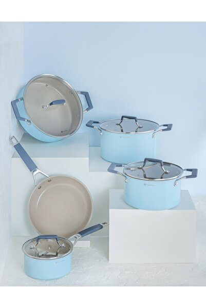 parlahome 9Pcs Cookware set Nubira series N-1230, Crystal Ceramic, Non-stick,...