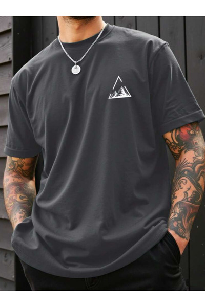 SUNFREE Planinska figura B Štampano O Oversize kroj B okrugla kragna Ljetna m...