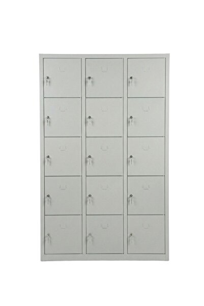 Asram Metal 15 Gözlü Metal Emanet Dolabı 118x40x170
