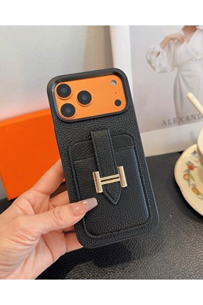 KILIF HOUSE حافظة آيفون 17 برو المتوافقة مع لوكس مشبك معدني و جلد و حامل بطاق...