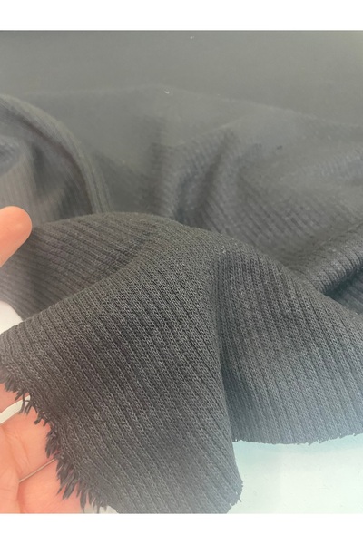 EGE DESIGN Petek Ribbed Knit Lyc Double Sided Black