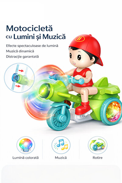 OEM Tricicletă Interactivă cu Efecte Luminoase și Sunete, Roșu