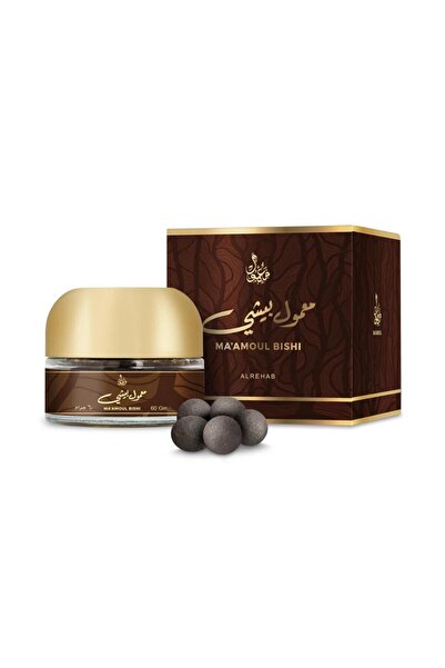 Al Rehab perfumes Bishi Maamoul 60 grams, black in color.