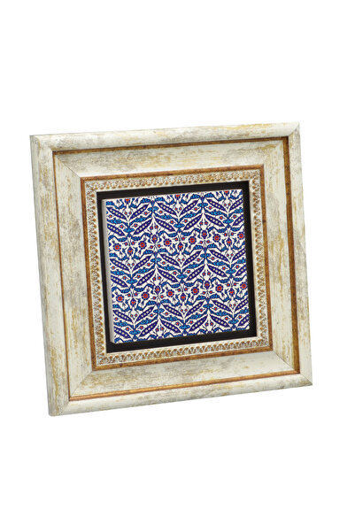 Sadrazam Iznik Tile Pattern (Rüstem Pasha Mosque) B Printed Natural Stone Tab...