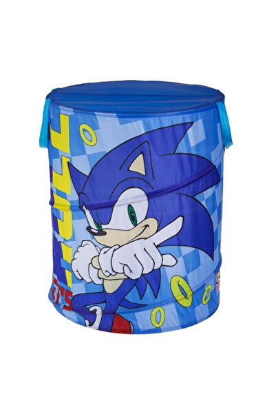 Sonic Foldable fabric toy basket 46x57cm Blue 36 cm
