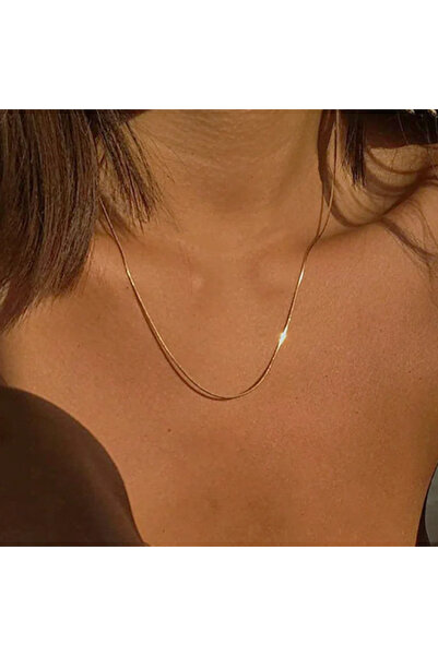 Snake Chain Steel Women's Necklace Seaworthy Pool Gold 60+5cm 3 Years Warranty