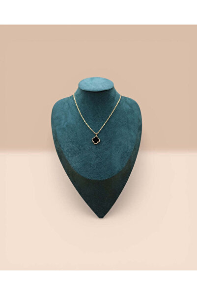 LYNORO Colier Van Luxy Negru Damă Placat cu Aur 18K