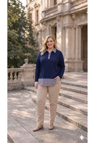 EMZAGİYİM Etegi̇ Striped Göml Shirt Collar Z