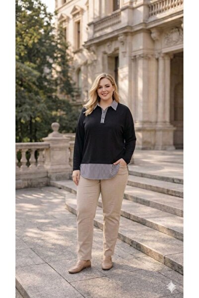 EMZAGİYİM Etegi̇ Striped Göml Shirt Collar Z