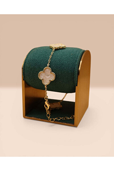 LYNORO Van Luxy White Bracelet for Women/Men 18K Gold Plated