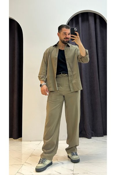 MERVENS Modal Shirt Trousers Set