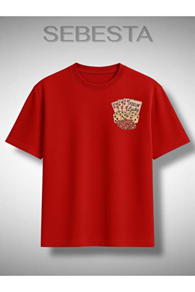 Sebesta Fashion Feelin’ Lucky Printed Premium Oversized T-Shirt