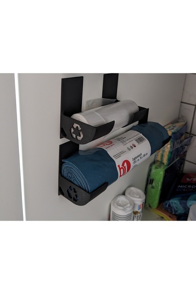 Rafine Studio 3D Adjustable Garbage Bag Organizer – Self-Adhesive Trash Bag H...