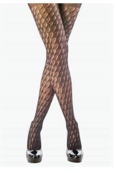 Penti Colosio "Mirella" women's tights - Crocheted model with thick mesh, nut...