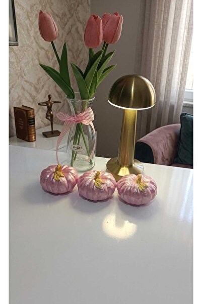 MERCANN Balkabağı Üçlü Set Ev Dekorasyon Biblo-obje