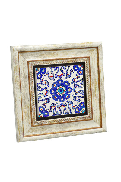 Sadrazam Ottoman Iznik Tile Pattern (Rüstem Pasha Mosque) B Printed Natural S...