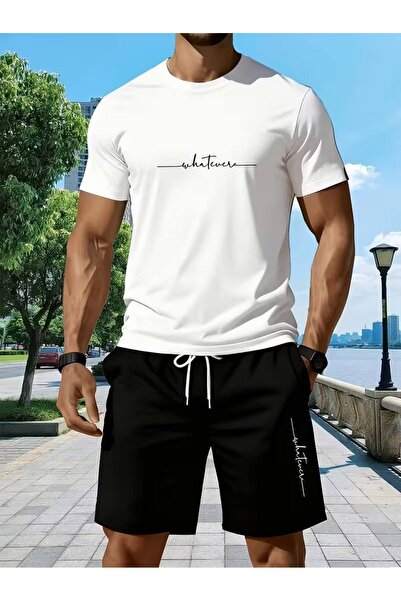 CLASSY.MODA Men's Printed T-Shirt Shorts Set Summer Comfortable Fit Oversized...