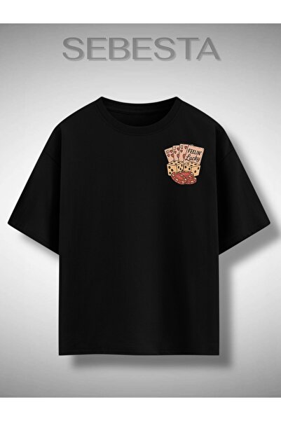 Sebesta Fashion Feelin’ Lucky Printed Premium Oversized T-Shirt