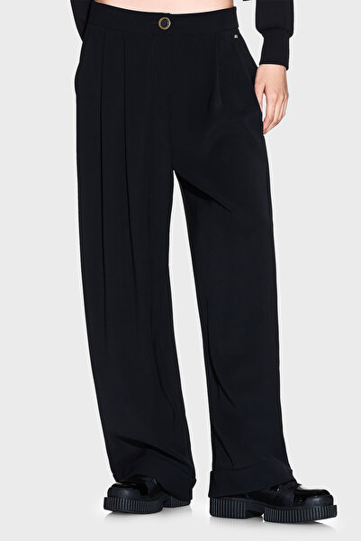 Armani Exchange Relaxed Fit High Waist Wide Leg Pants Pants Xw001826 Af16125 ...