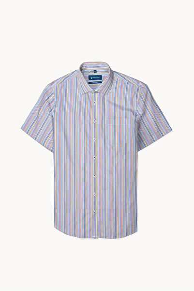 Braiconf Casual tailored shirt with extra-waisted print Grey