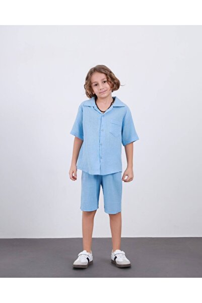 Arya Nisa Kids Set cămașă și pantaloni scurți din 2 piese pentru băieți, din ...