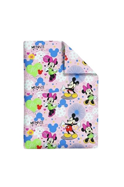 BebeNou Πάπλωμα Ranforce από Βαμβάκι με ροζ Mickey και Minnie για κρεβάτι 2-8...