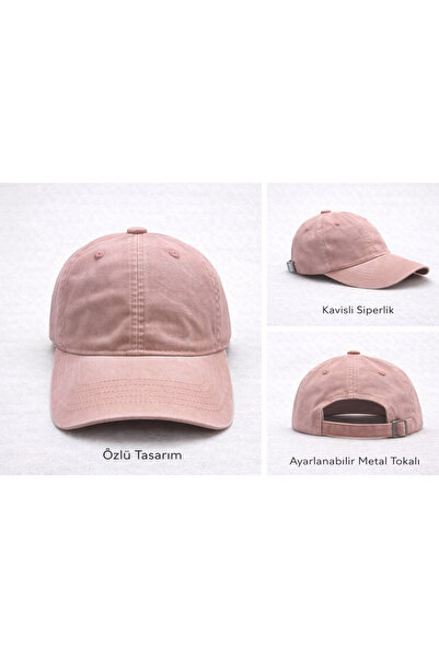 MotionAİR Unisex Basic Şapka – Kavisli Siperlikli, Ayarlanabilir Metal Tokalı...