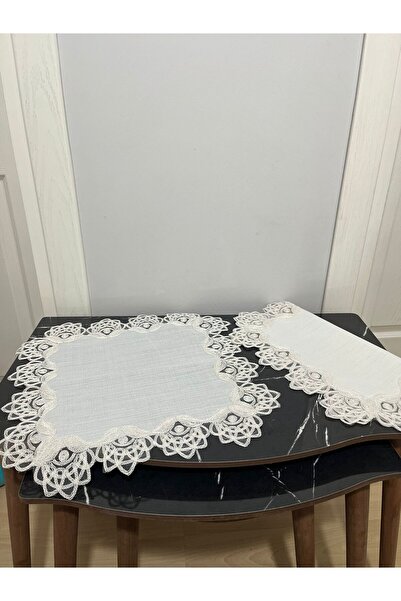 BRL ÇEYİZ HOME French Lace Laced Luxury Zigon Coffee Table Cover