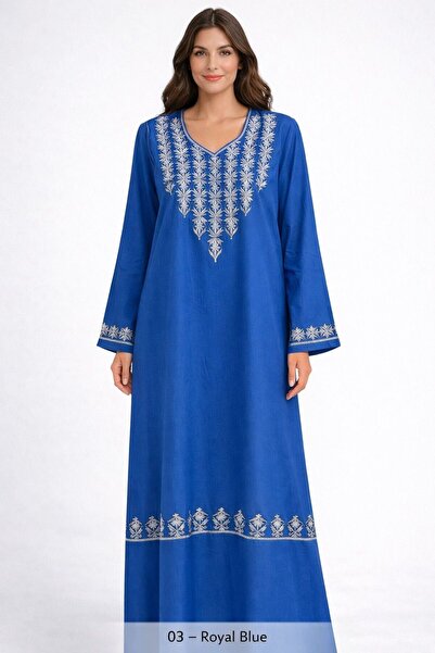 Kareem Miss Salma Women's jalabiya with distinctive oriental embroidery, soft...