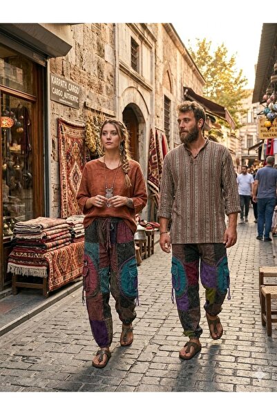 AYASOFYA OTANTIK Unisex Nepalese Authentic Ethnic Casual Hippie Bohemian Trou...