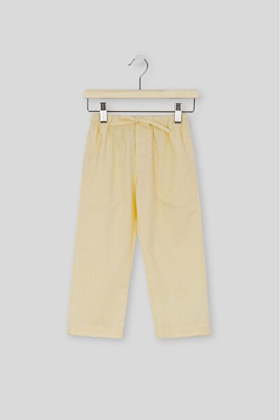 Braiconf Pantaloni lungi pentru copii din bumbac Galben