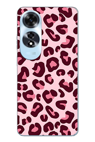 FLAMENKO غطاء هاتف شفاف متوافق مع هاتف أوبو A60 باللون الوردي، عبوة من طبعة ا...