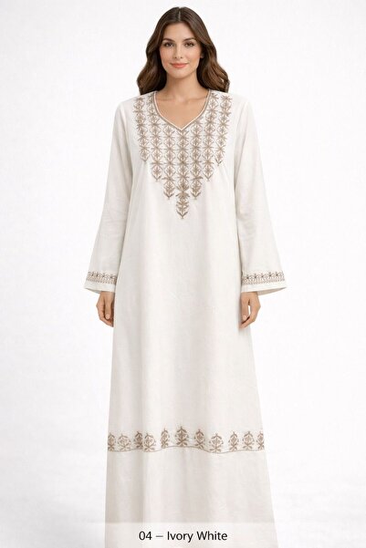 Kareem Miss Salma Women's jalabiya with distinctive oriental embroidery, soft...