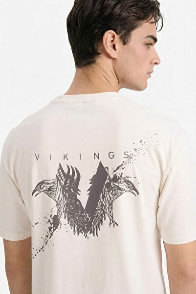 DeFacto Tricou Vikings Boxy Fit cu imprimeu F8173AX26SP