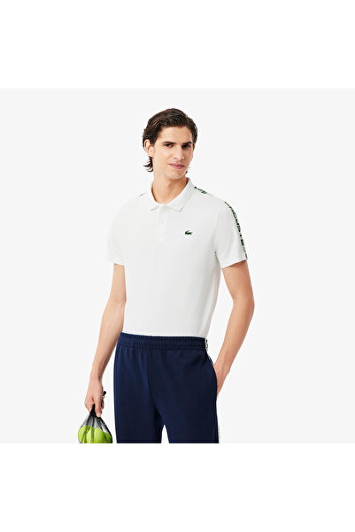 Lacoste SPORT Erkek Regular Fit Baskılı Beyaz Polo