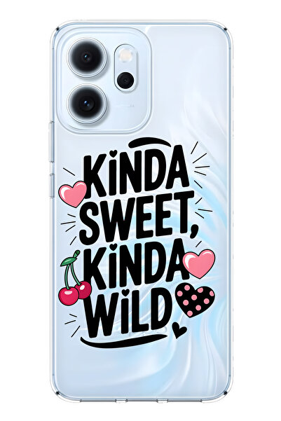 FLAMENKO حافظة هاتف شفافة متوافقة مع أوبو رينو 14F من نوع كيندا سويت كيندا وا...