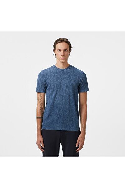 Lacoste Erkek Regular Fit Bisiklet Yaka Monogram Lacivert T-Shirt