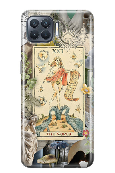 FLAMENKO حافظة هاتف شفافة متوافقة مع هاتف اوبو رينو 4 لايت، تصميم فني من مجمو...