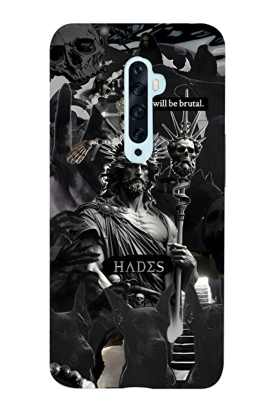 FLAMENKO حافظة هاتف شفافة متوافقة مع هاتف اوبو رينو 2Z هاديس ميثولوجي منقوش