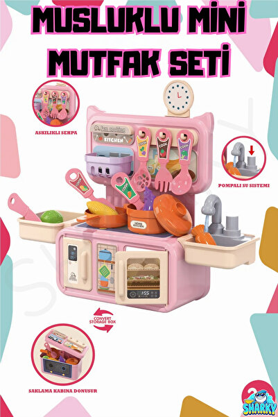 Empressco Oyuncak Gerçek Su Akan Musluklu Eğitici Mini Mutfak Seti - Aksesuar...