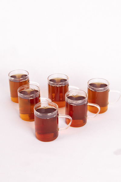 NYL HOME كوب زجاجي بوروسليكات مقاوم للحرارة 220 مل 6 قطع