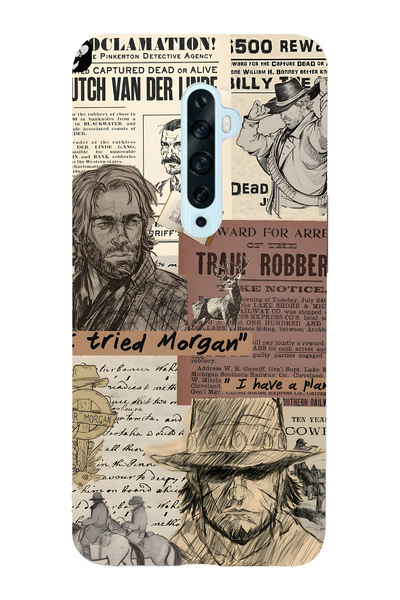 FLAMENKO حافظة هاتف شفافة متوافقة مع هاتف أوبو رينو 2Z ويسترن منقوش