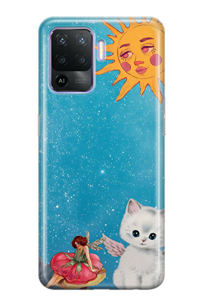 FLAMENKO حافظة هاتف شفافة متوافقة مع هاتف أوبو رينو 5 لايت من نوع Sunny Fairy...