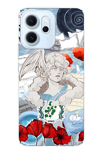 FLAMENKO غطاء هاتف شفاف متوافق مع هيبنوس منقوش لهاتف أوبو رينو 14F