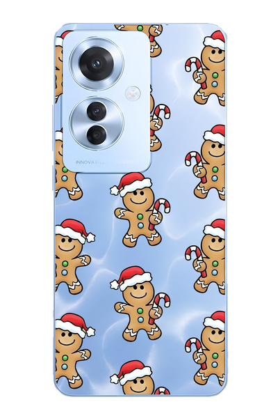 FLAMENKO حافظة هاتف شفافة متوافقة مع هاتف اوبو رينو 11F 5G جيليندوي كوكا منقوش