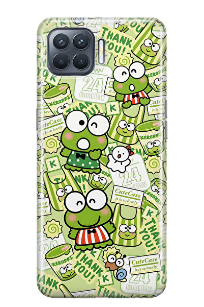 FLAMENKO حافظة هاتف شفافة لطيفة على شكل ضفدع منقوش متوافقة مع هاتف اوبو رينو ...