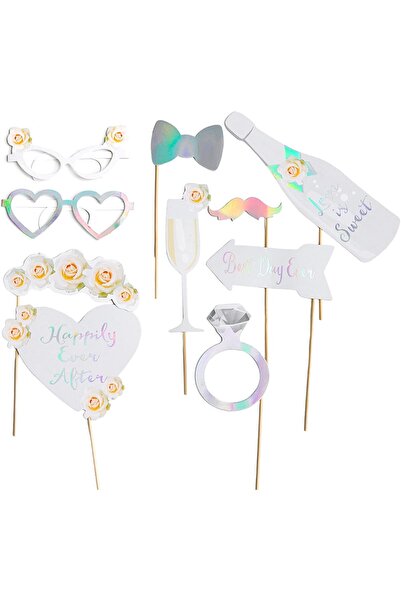 Arabest Wedding Booth Props Kits, Bridal Shower Decor Party Supplies, Photogr...