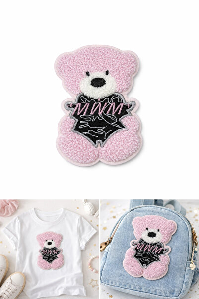 Gülfa Giftbox Janessa Iron-On Reflect Style Iron-On Pink Furry Teddy Bear The...