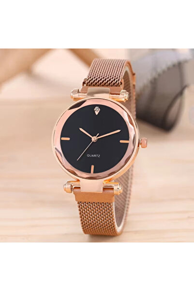 shellwetr Saaté Rose Gold Women's Watch |   Magnetic Clip-On |   Quartz Mecha...