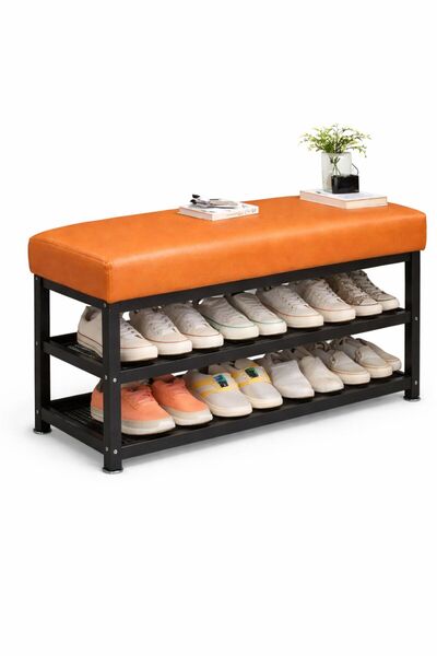 TSUMAB Shoe Bench with Storage – 3 Tier Entryway Shoe Rack Bench with Cushion...